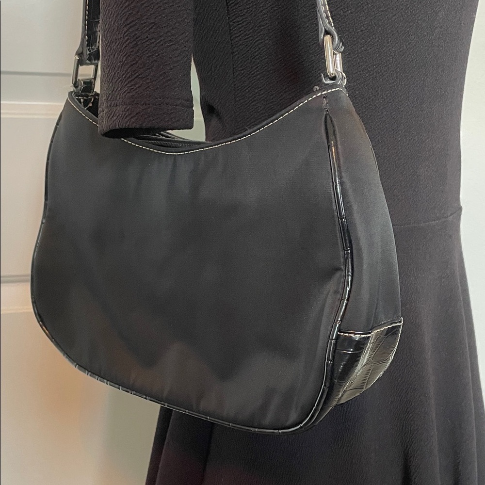 Vintage Liz Claiborne Elegant Black Shoulder Bag